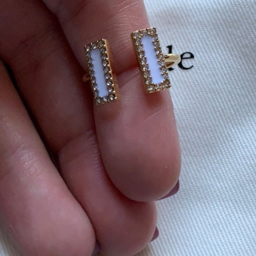Kate Spade bar ring yellow gold adjustable
